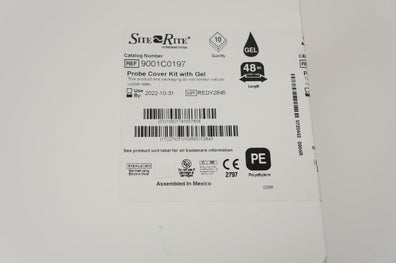 Site-Rite 9001C0197 Probe Cover Kit with Gel, Length 48inch - Box of 10